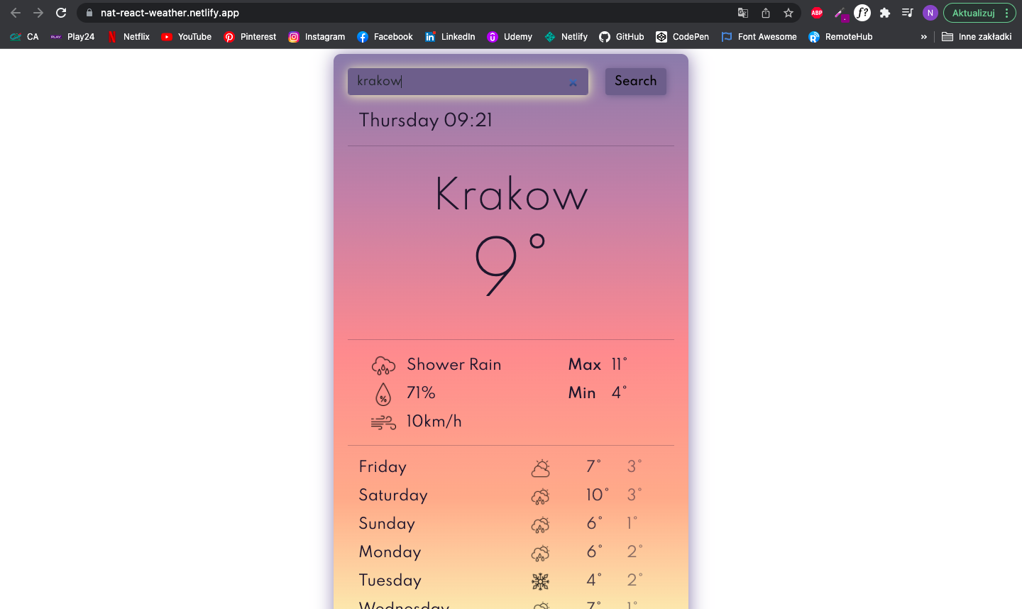 React Weather Project